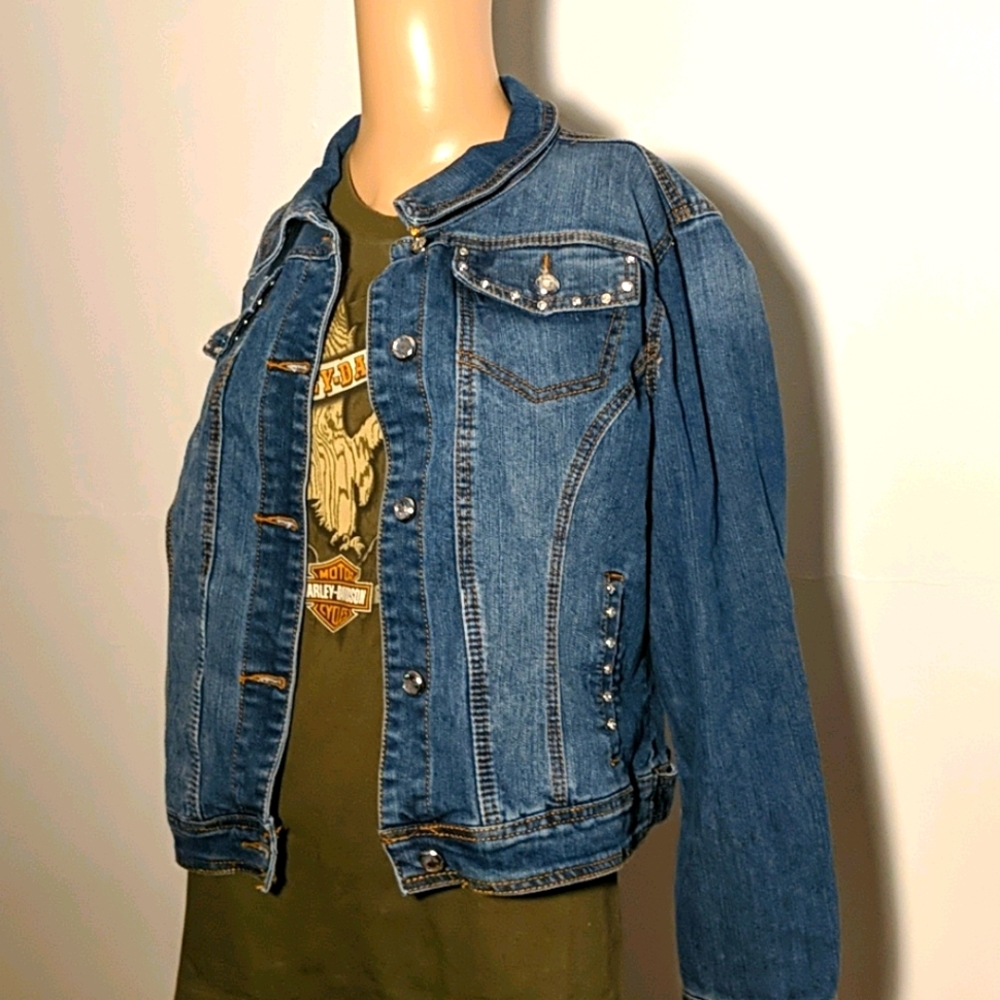 Jean Jacket Embellished with Sparkles, L ✨